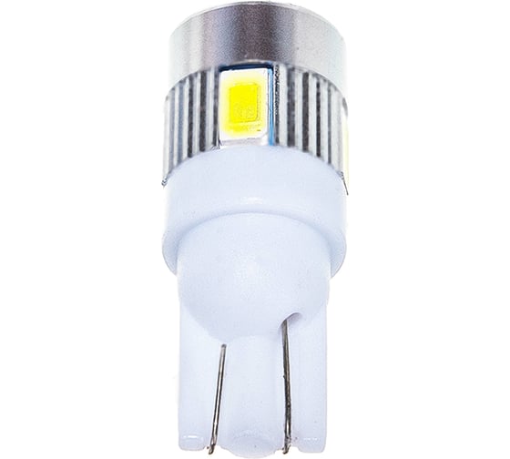 Автолампа диод SKYWAY T10 (W5W) 12V 6 SMD 1-конт Белая комп.2 шт габ/стоп/салон/номер S08201127