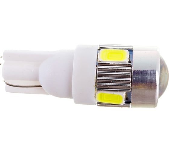 Автолампа диод SKYWAY T10 (W5W) 12V 6 SMD 1-конт Белая комп.2 шт габ/стоп/салон/номер S08201127