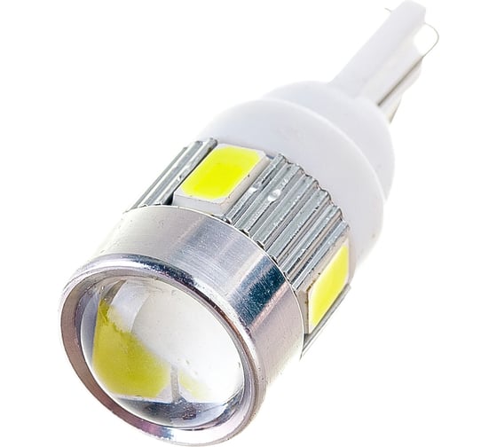 Автолампа диод SKYWAY T10 (W5W) 12V 6 SMD 1-конт Белая комп.2 шт габ/стоп/салон/номер S08201127
