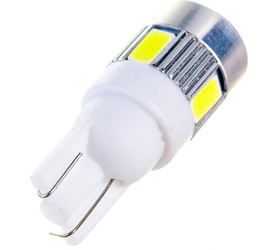 Автолампа диод SKYWAY T10 (W5W) 12V 6 SMD 1-конт Белая комп.2 шт габ/стоп/салон/номер S08201127