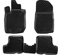 Ковры Airline для Renault Sandero I/Sandero Stepway 09-14, 4 шт., крепеж, высокий борт, ТЭП, черные ACM-PS-57