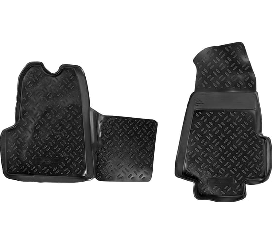 Ковры Airline для Ford Transit V 06-14 МКПП, 2 шт., высокий борт, 1й ряд, ТЭП, черные ACM-PS-32