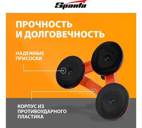 Тройной пластиковый стеклодомкрат SPARTA 875156