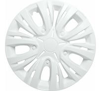 Колесные колпаки Airline 14 Лион, белый, карбон, комплект 2 шт. AWCC-14-03