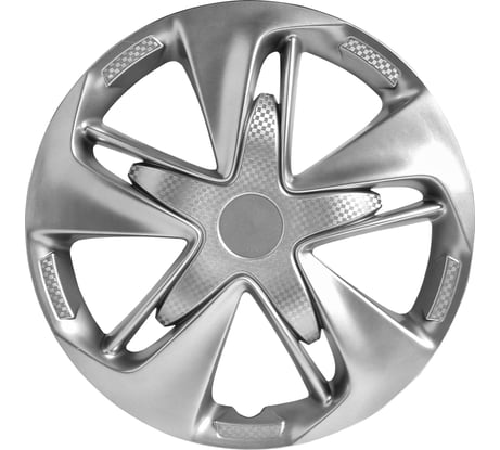 Колесные колпаки Airline 16" Супер Астра, серебристые, карбон, комплект 2 шт. AWCC-16-01