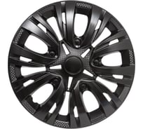 Колесные колпаки Airline 16 Лион, черный глянец, карбон, комплект 2 шт. AWCC-16-27