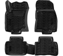Ковры Airline для Nissan X-Trail T32 14-, 4 шт., высокий борт, 3D с подпятником, ТЭП, черные ACM-PS-50