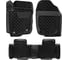 Ковры Airline для Toyota RAV4 2013-, 4 шт., крепеж, высокий борт, 3D с подпятником, ТЭП, черные ACM-PS-67 1