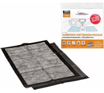 Автомобильные влаговпитывающие коврики Airline с абсорбентом, черные, 60х40 см, 2 шт. ACM-LA-03
