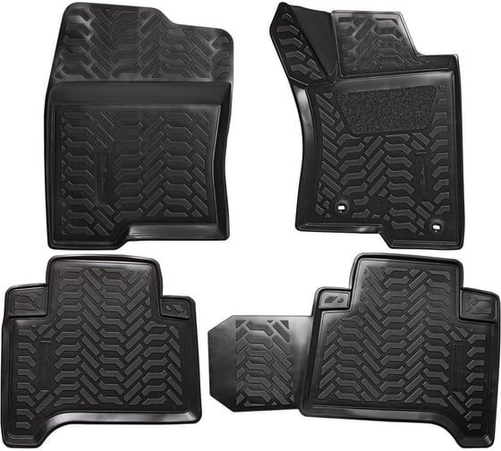 Ковры Airline для Toyota Prado 02- RHD, 4 шт., высокий борт, 3D с подпятником, ТЭП, черные ACM-PS-77