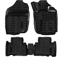 Ковры Airline для Toyota Vanguard RHD 07-13, 4 шт., высокий борт, 3D с подпятником, ТЭП, черные ACM-PS-69