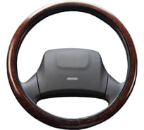 Оплетка SKYWAY Wood-4 L Коричневая экокожа S01102010