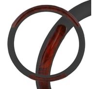 Оплетка SKYWAY Wood-6 M Черная экокожа S01102170