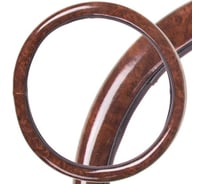 Оплетка SKYWAY Wood-9 S Коричневая экокожа дерево, рифленая ECO S01102287