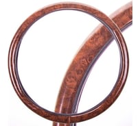 Оплетка SKYWAY Wood-4 XL Коричневая экокожа S01102069