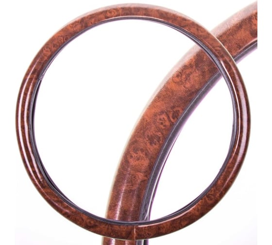 Оплетка SKYWAY Wood-4 XL Коричневая экокожа S01102069 1