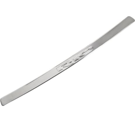 Накладка бампера декор KIA Rio седан, штамп RIO нержавеющая сталь DolleX NBI-006