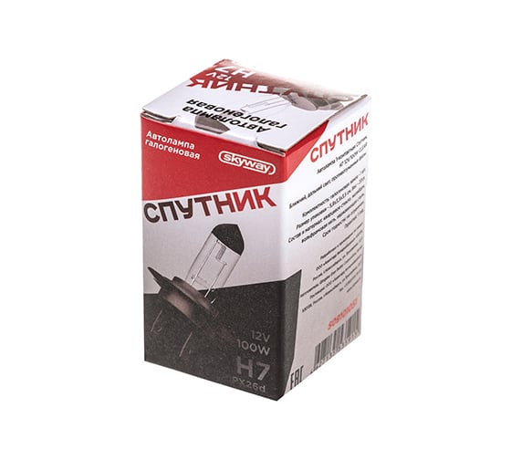 Автолампа SKYWAY H7 12V/100W 1-конт СПУТНИК S09101051