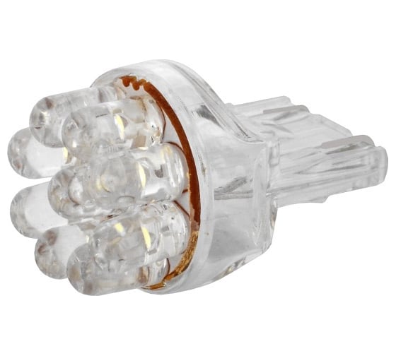 Автолампа диод SKYWAY T20 W21/5W 9 LED диодов 2-контурная, белая S08201205