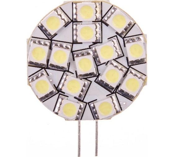 Автолампа диод SKYWAY T4 R10W 15 SMD 2-контурная, белая S08201207