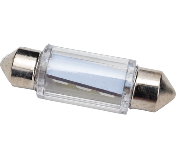 Автолампа SKYWAY диод T11 (C5W) 12V 6 SMD 1-конт 36мм Белая комп.2 шт салон/номер S08201179