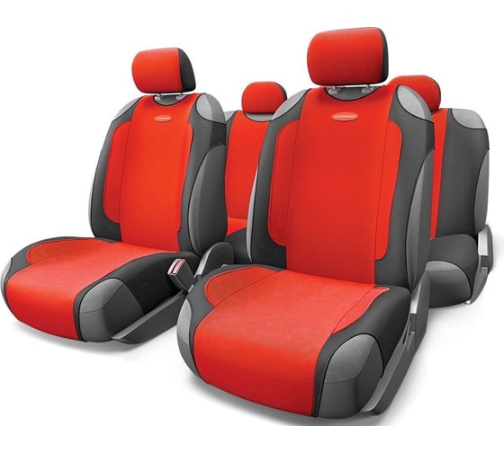 Майки AUTOPROFI GENERATION велюр, 9 предметов черн./красный GEN-805T BK/RD