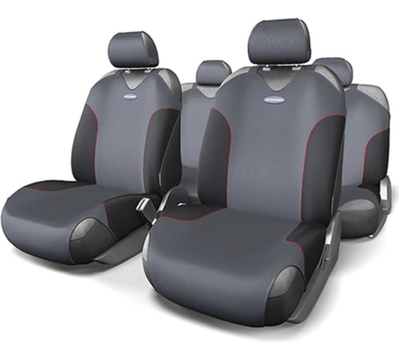 Авточехлы-майки AUTOPROFI FORMULA, полиэстер, 8 предметов чёрн./т.серый FOR-802 BK/D.GY 1