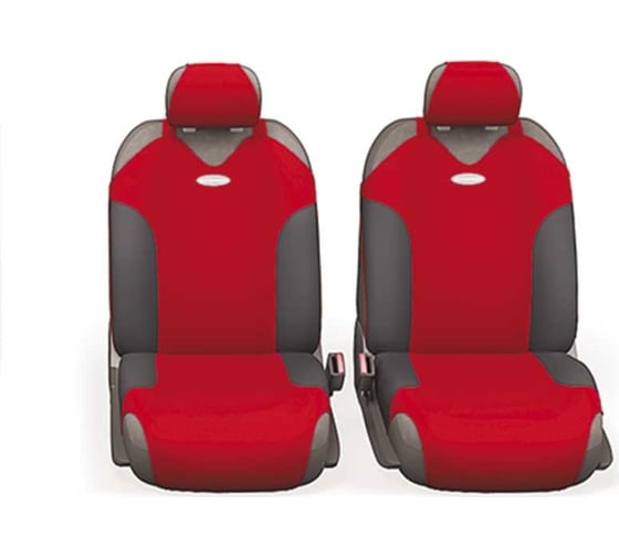 Авточехлы-майки AUTOPROFI FORMULA, полиэстер, 8 предметов чёрн./красный FOR-802 BK/RD