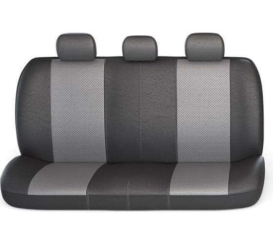 Авточехлы AUTOPROFI GRAND FULL, экокожа, спинка из эласт. экокожи, 13 предм., 2 подлокот., липучки, широкие резинки, карман, 6 молний, AIRBAG чёрн./т.серый GND-1305GF BK/D.GY