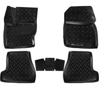 Ковры Airline для Ford Focus III 2011-, 5 шт., высокий борт, 3D с подпятником, ТЭП, черные ACM-PS-29