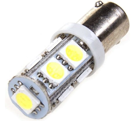 Автолампа диод SKYWAY T8.5 T4W 24V 9 SMD BA9s 1-контурная, белая (в компл. 2 шт.)  S08202022