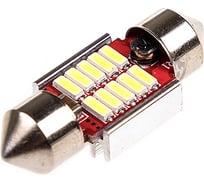 Автолампа SKYWAY диод T11 (C5W) 12/24V 10 SMD диодов 1-конт 31мм (CANBUS) белая, 2 шт. S08201308