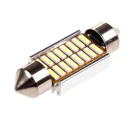 Автолампа SKYWAY диод T11 (C5W) 12V 16 SMD диодов 1-контакт, 36 мм, белая, в комплекте 2 шт S08201313