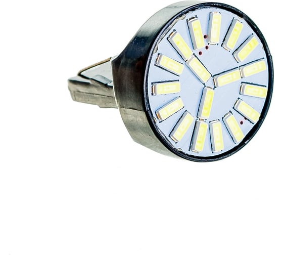 Автолампа диод SKYWAY T20 W21/5W 18 SMD диодов 2-контактная белая повороты, задний ход, стопы S08201259 1