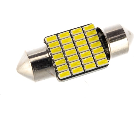 Автолампа SKYWAY диод T11 (C5W) 12V 28 SMD диодов 1-конт 31мм (CANBUS) Белая(в компл. 2 шт.) S08201408
