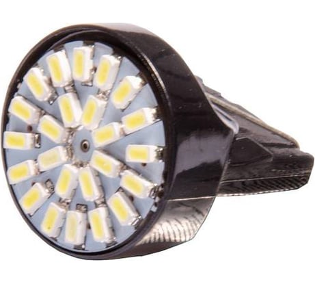 Автолампа диод SKYWAY T20 W21/5W 24 SMD диода 2-контурная белая S08201197