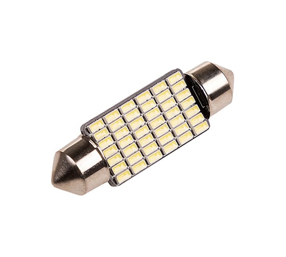 Автолампа SKYWAY диод T11 (C5W) 12V 42 SMD диода 1-конт 39мм (CANBUS) белая, 2 шт. S08201406 1