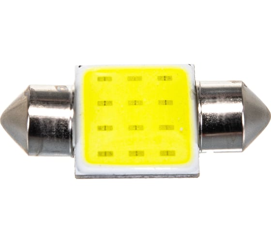 Автолампа диод SKYWAY T11 C5W 6W 1 COB диод 1-контурная 31мм белая S08201152