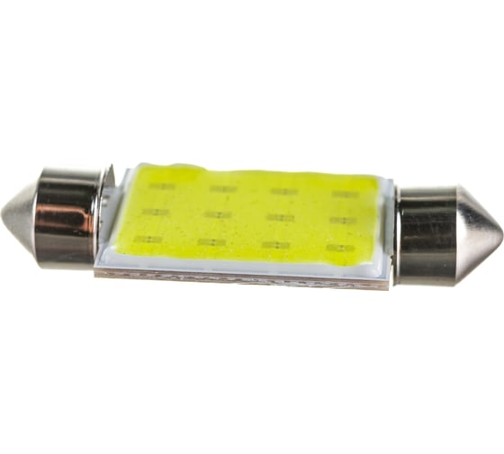 Автолампа диод SKYWAY T11 C5W 12V 1 COB 1-конт 39мм Белая комп.2 шт салон/номер S08201154