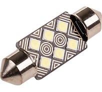 Автолампа диод SKYWAY T11 C5W 6SMD диода 1-контурная 36мм белая S08201403