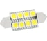 Автолампа диод SKYWAY T11 (C5W) 12V 8 SMD 1-конт 39мм Белая комп.2 шт салон/номер S08201186 1