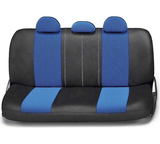 Авточехлы AUTOPROFI MATRIX, форм. велюр, 11 предм., карман, 3 молнии чёрн./синий, разм. М MTX-1105 BK/BL (M)