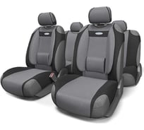 Майки AUTOPROFI COMFORT анатом. поддержка, велюр, 9 предм. черн./т.серый COM-905T BK/D.GY