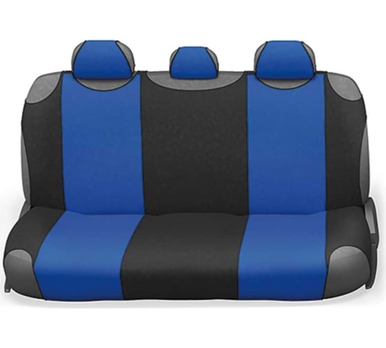 Авточехлы-майки AUTOPROFI COMFORT, анатом. поддержка, велюр, 9 предм. чёрн./синий COM-905T BK/BL