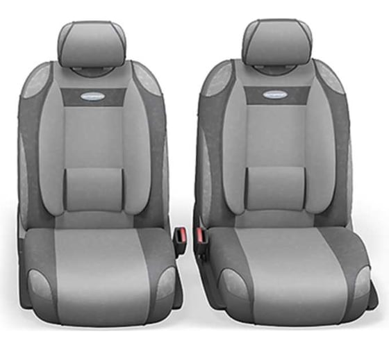 Авточехлы-майки AUTOPROFI COMFORT, анатом. поддержка, велюр, 9 предм. т.сер./св.серый COM-905T D.GY/L.GY