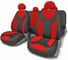 Авточехлы AUTOPROFI MATRIX, форм. велюр, 11 предм., карман, 3 молнии чёрн./красный, разм.S MTX-1105 BK/RD (S) 1