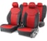 Авточехлы AUTOPROFI DINAMICA велюр/сетка AIR MESH, нов. лекало Slip Cover, 15 предм., карман, 6 молний, AIRBAG, черн./красный DIN-1505VM BK/RD 1