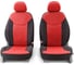 Авточехлы AUTOPROFI DINAMICA велюр/сетка AIR MESH, нов. лекало Slip Cover, 15 предм., карман, 6 молний, AIRBAG, черн./красный DIN-1505VM BK/RD 2