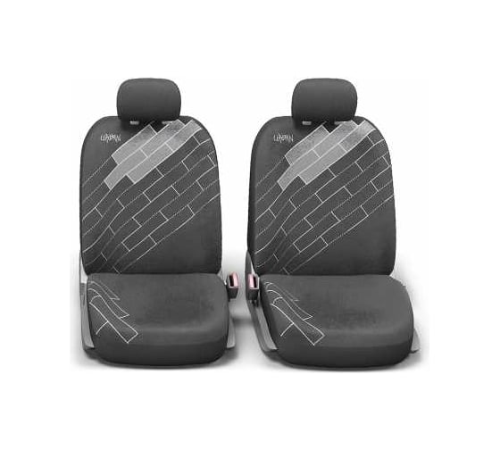 Авточехлы AUTOPROFI URBAN, алькантара, 11 предм., карман, 6 молний, AIRBAG чёрный, разм. М URB-1105 BK (M)