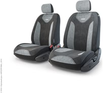 Авточехлы-трансформеры AUTOPROFI MATRIX, велюр, 6 предм., карман, липучки, широкие резинки, AIRBAG, передний ряд чёрн./т.серый TRS/MTX-001 BK/D.GY